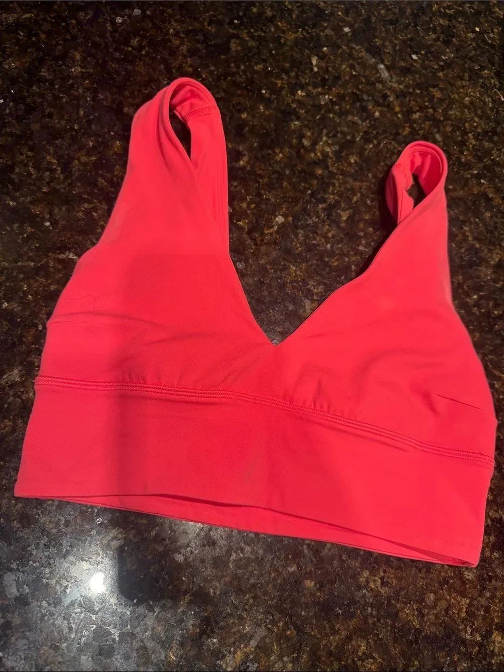 Women's Red V-Neck Bralette - Comfort Support - Size 6 LULULEMON Sports Bra
